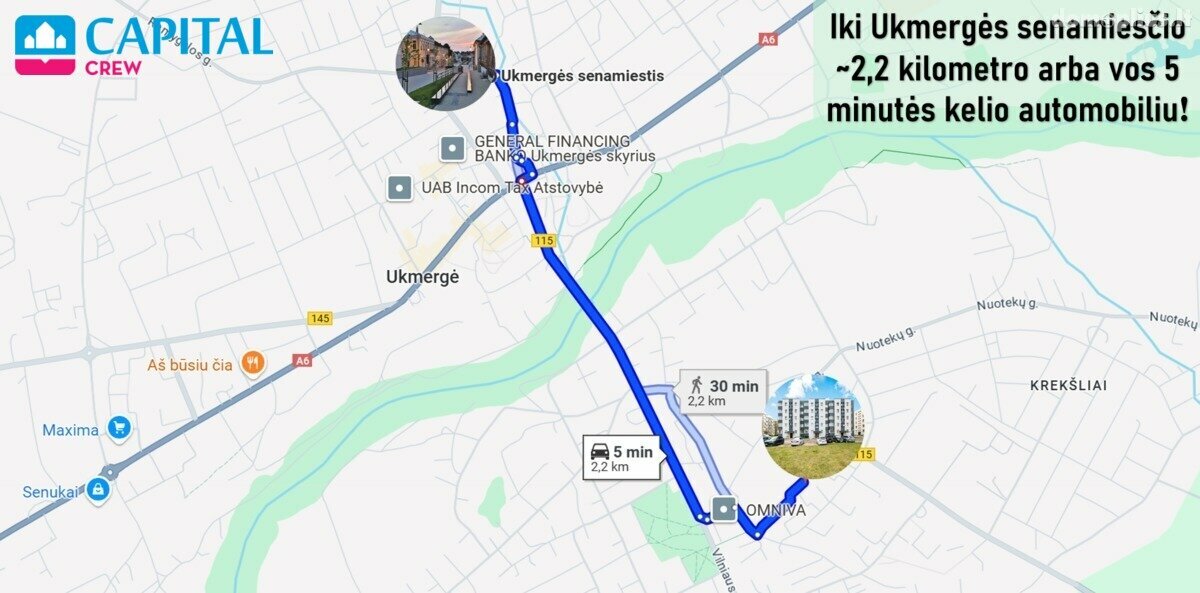 Parduodamas 2 kambarių butas Ukmergės rajono sav., Ukmergėje, Jaunimo g.