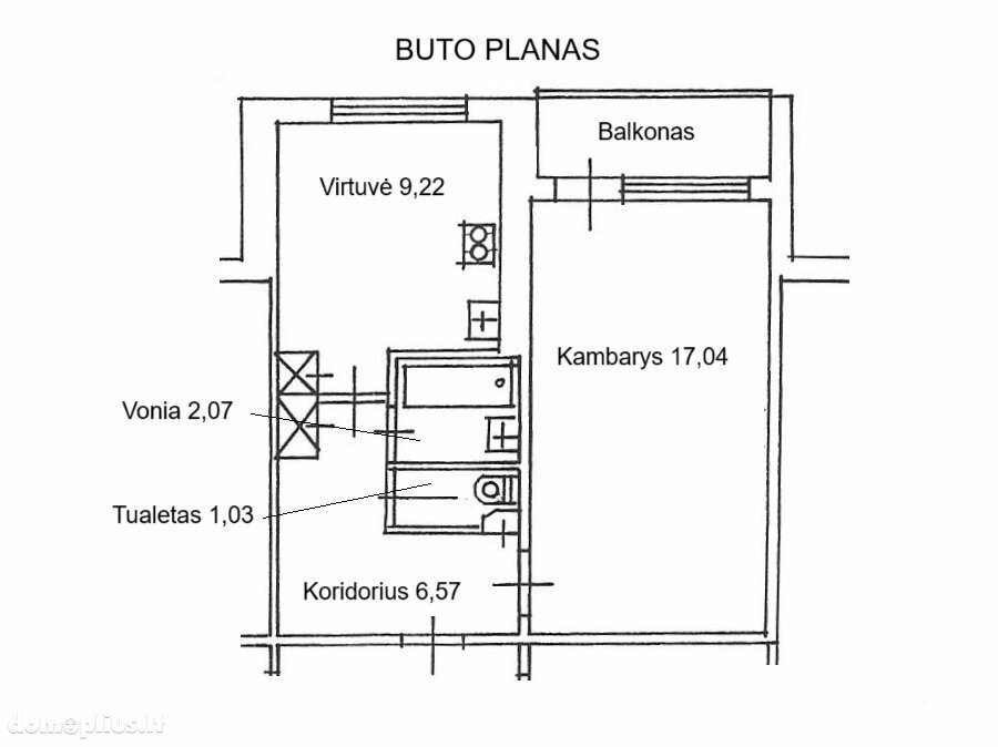 Parduodamas 1 kambario butas Panevėžys, Panevėžyje, Klaipėdos g.