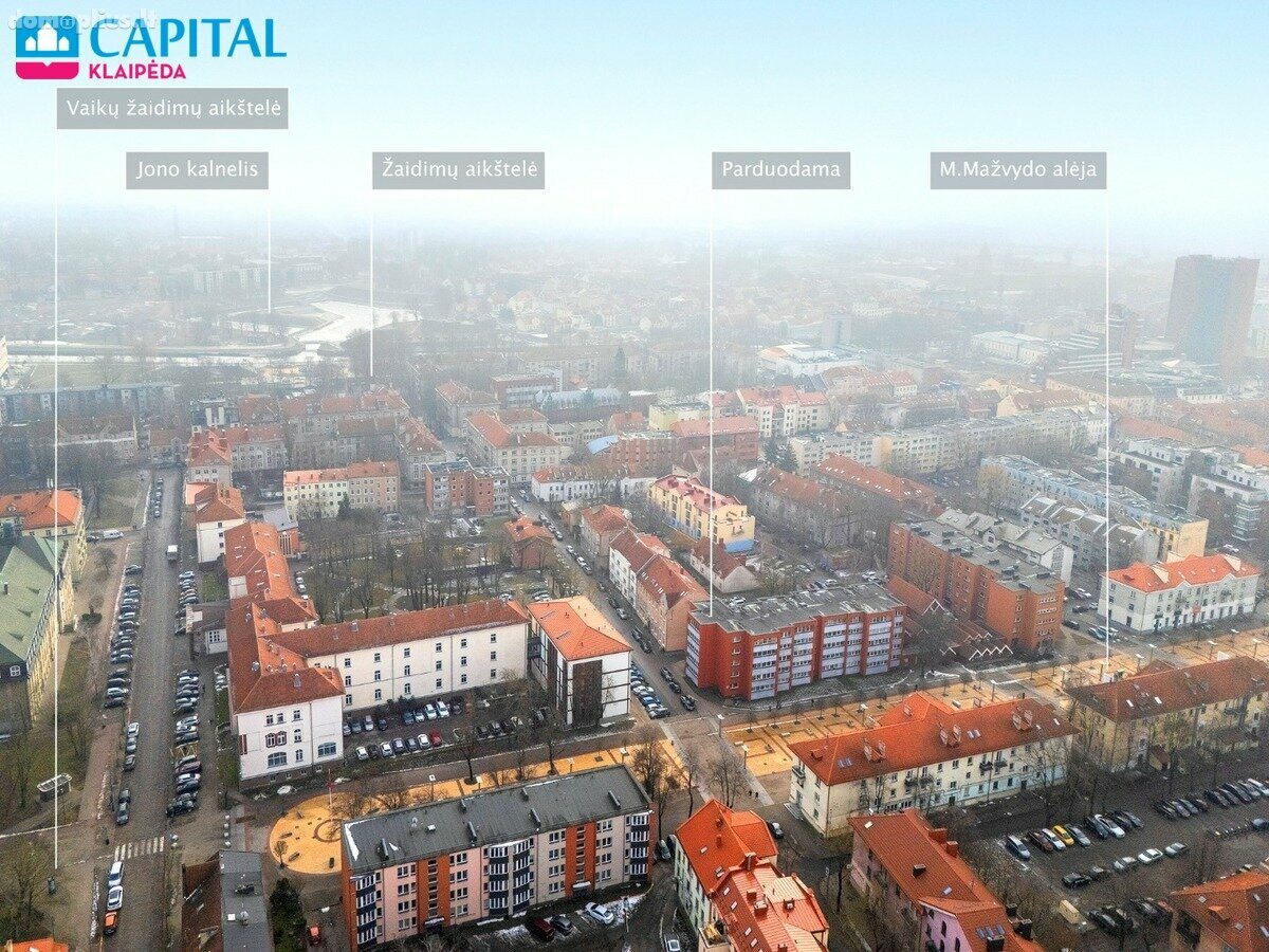 Parduodamas 3 kambarių butas Klaipėdoje, Centre, M. Mažvydo al.