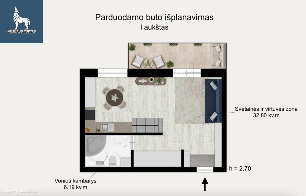 Продается 3 комнатная квартира Vilniuje, Visoriuose, Visorių g.