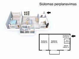 Parduodamas 2 kambarių butas Pagėgių sav., Šilgaliuose