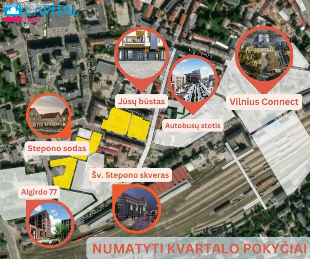 Parduodamas 4 kambarių butas Vilniuje, Senamiestyje, Šv. Stepono g.