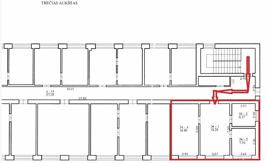 Продается 3 комнатная квартира Panevėžyje, Rožėse