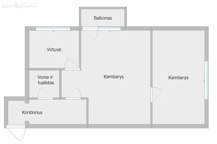 Parduodamas 2 kambarių butas Akmenės rajono sav., Naujoji Akmenė, V. Kudirkos g.