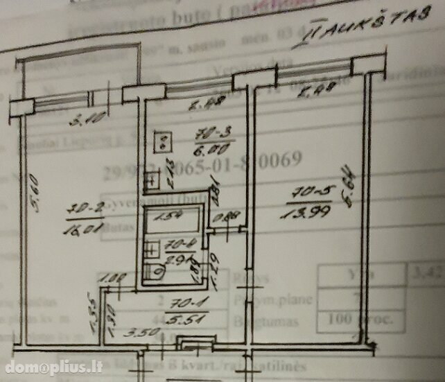 2 rooms apartment for sell Šiauliuose, Lieporiuose, Lieporių g.