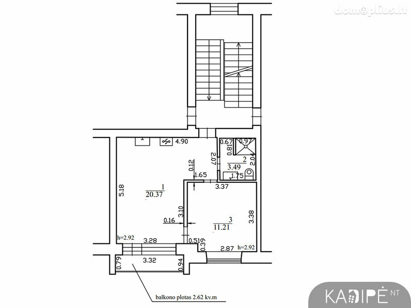Продается 2 комнатная квартира Vilniuje, Senamiestyje, A. Vienuolio g.