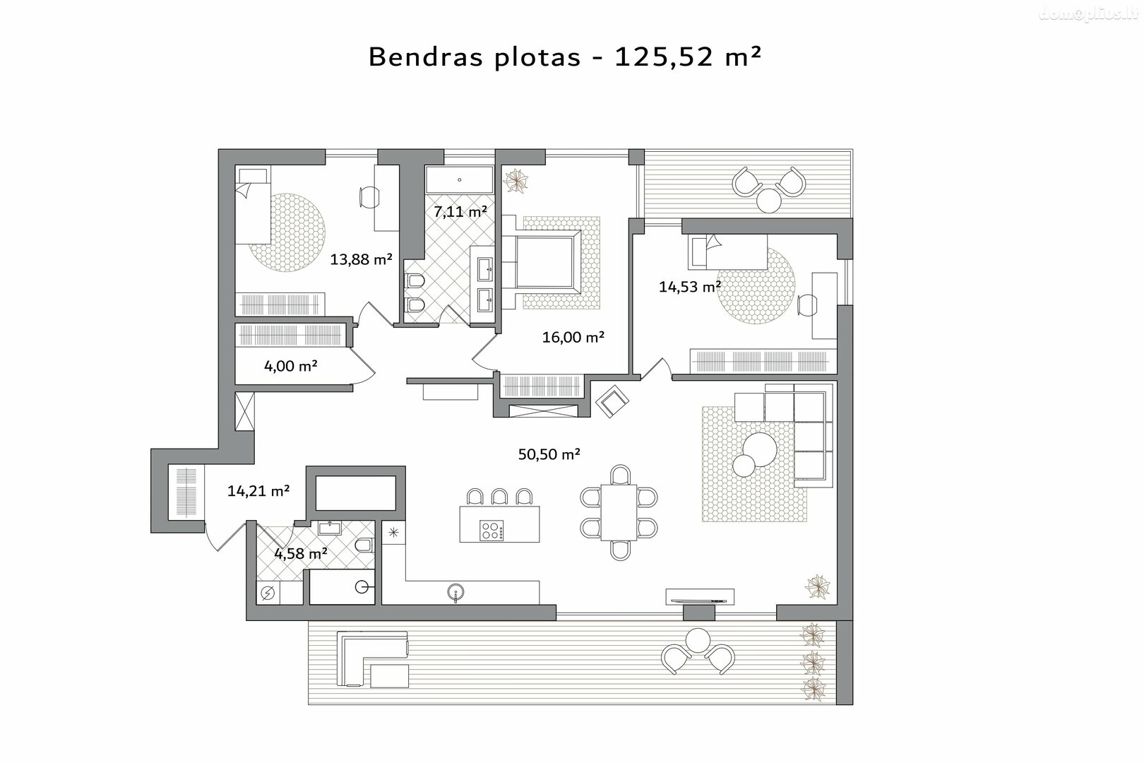 4 rooms apartment for sell Vilniuje, Žvėryne, Saltoniškių g.