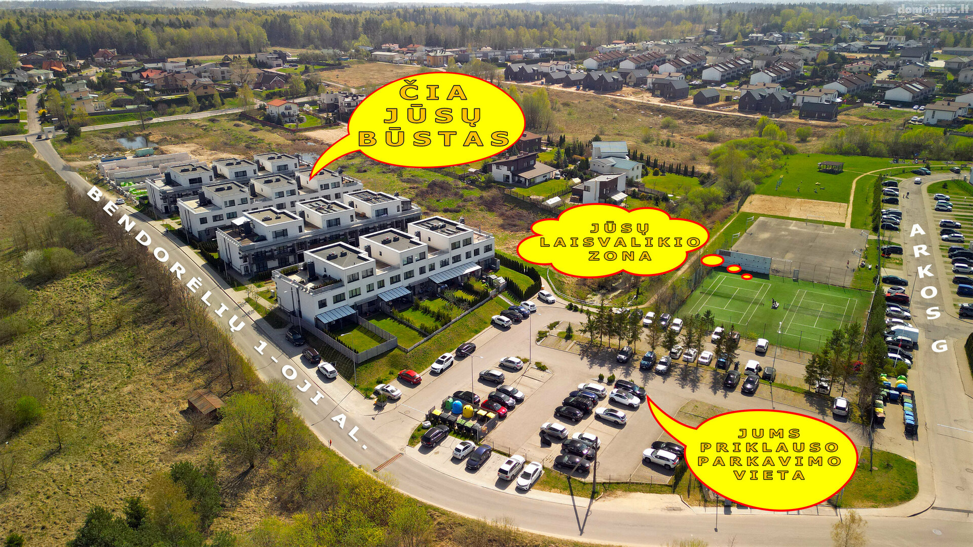 Parduodamas 3 kambarių butas Vilniaus rajono sav., Bendoriuose, Bendorėlių 1-oji al.