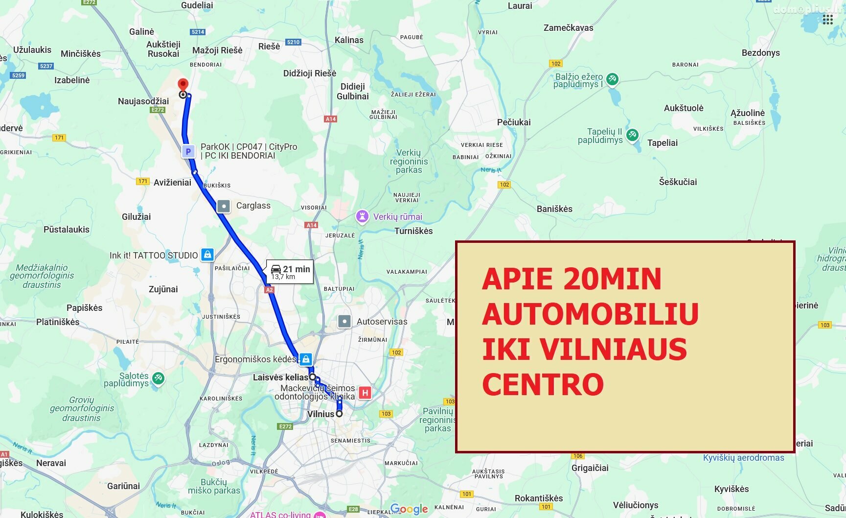 Parduodamas 3 kambarių butas Vilniaus rajono sav., Bendoriuose, Bendorėlių 1-oji al.