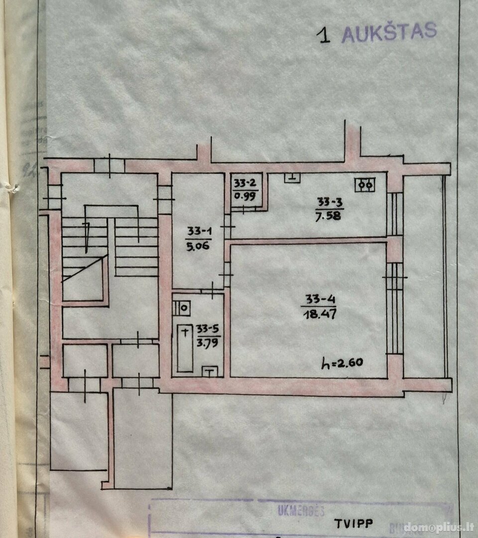 Parduodamas 1 kambario butas Ukmergės rajono sav., Ukmergėje, Vaižganto g.