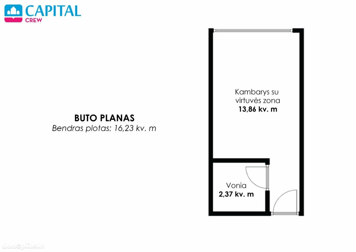 Parduodamas 1 kambario butas Vilniuje, Markučiuose, Subačiaus g.