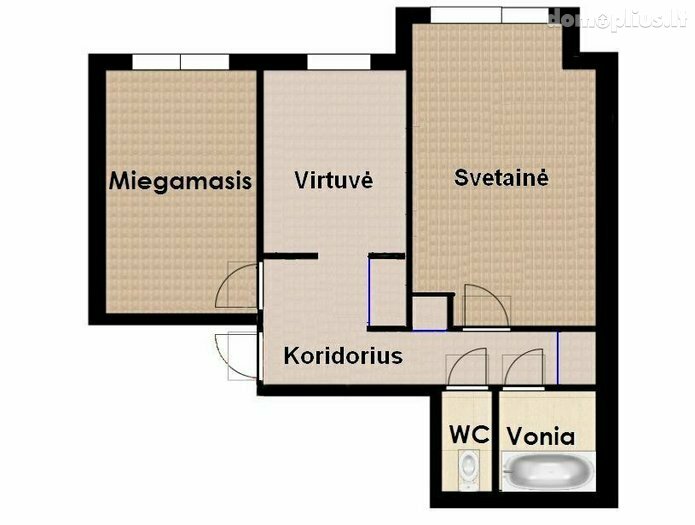 Parduodamas 2 kambarių butas Šiauliuose, Ginkūnuose