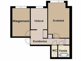 Parduodamas 2 kambarių butas Šiauliuose, Ginkūnuose