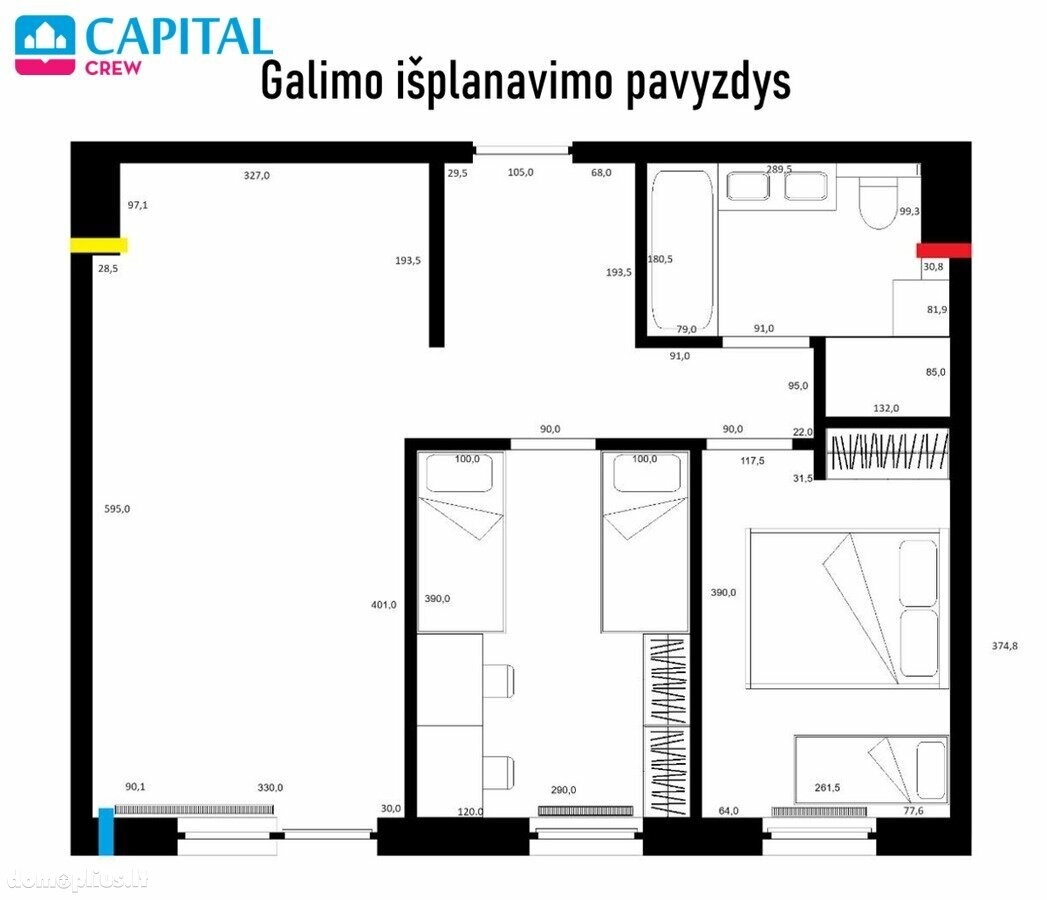 Parduodamas 3 kambarių butas Vilniuje, Žirmūnuose, Pulko g.
