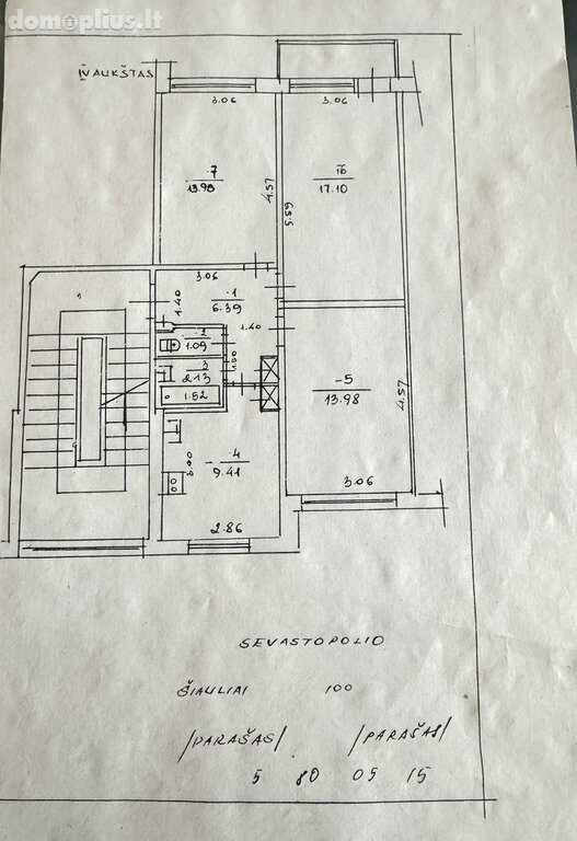 Parduodamas 3 kambarių butas Šiauliuose, Lieporiuose, Sevastopolio g.