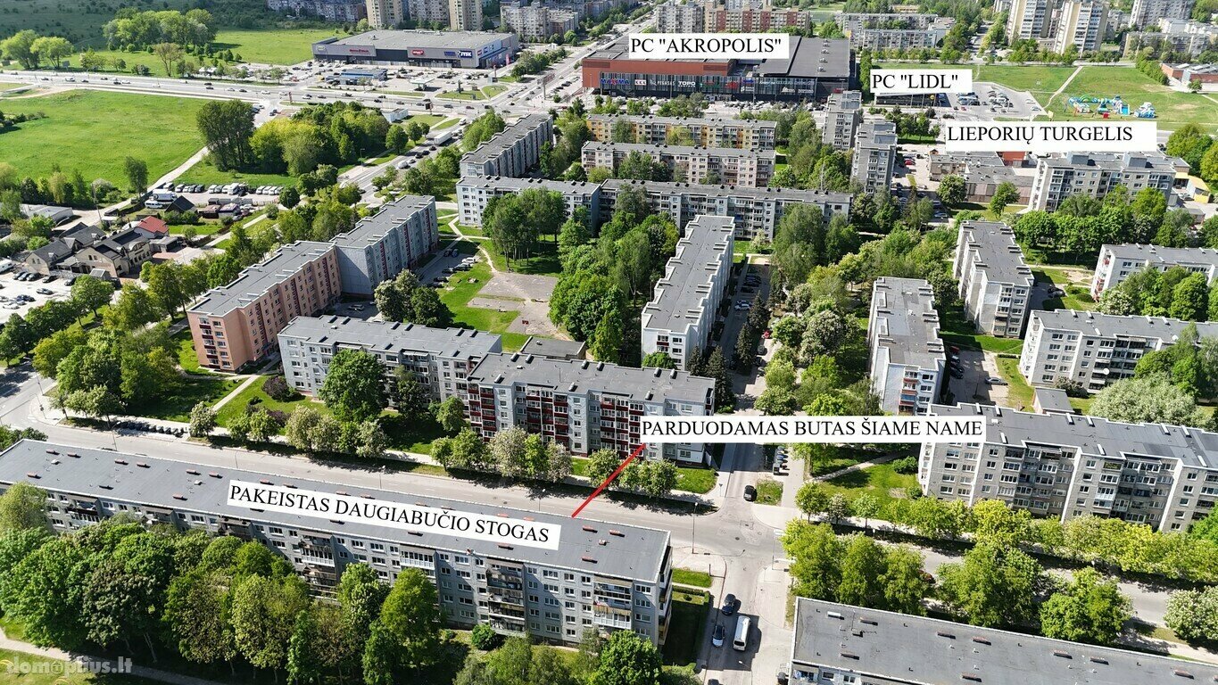 Parduodamas 4 kambarių butas Šiauliuose, Lieporiuose, Lieporių g.