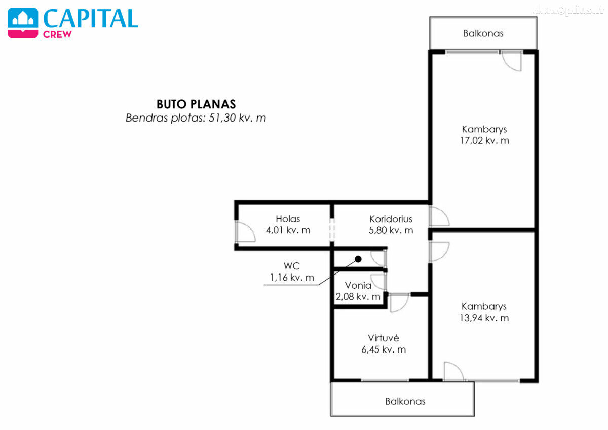 Parduodamas 2 kambarių butas Utenos rajono sav., Utenoje, Vaižganto g.