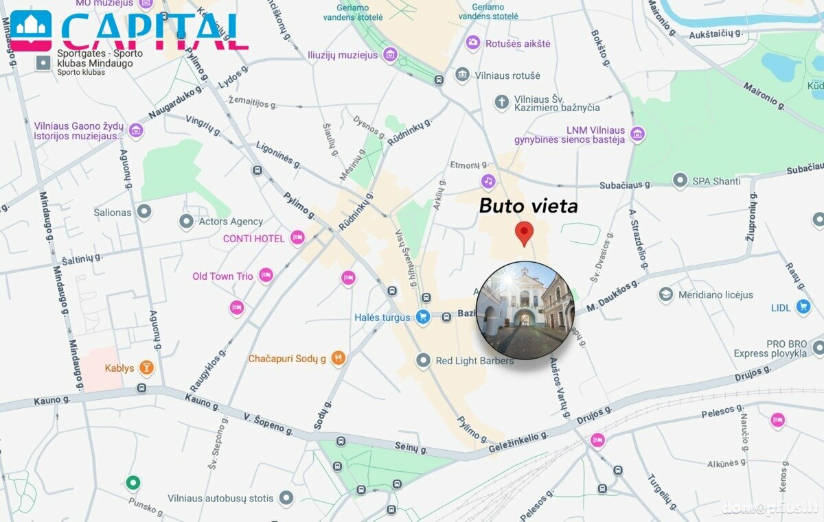 Parduodamas 1 kambario butas Vilniuje, Senamiestyje, Aušros Vartų g.