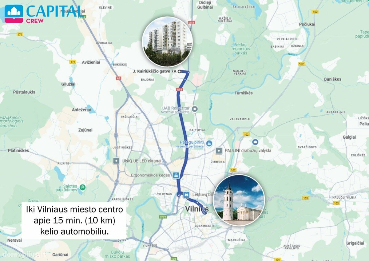 Parduodamas 3 kambarių butas Vilniuje, Visoriuose, Jono Kairiūkščio g.