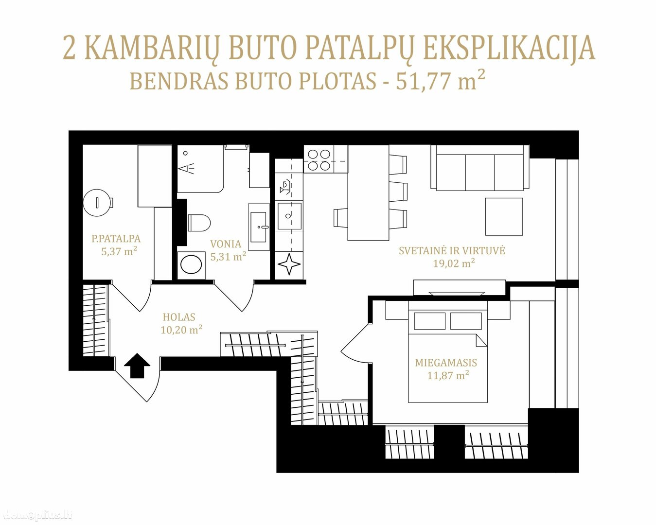 Parduodamas 2 kambarių butas Vilniuje, Naujamiestyje, T. Ševčenkos g.
