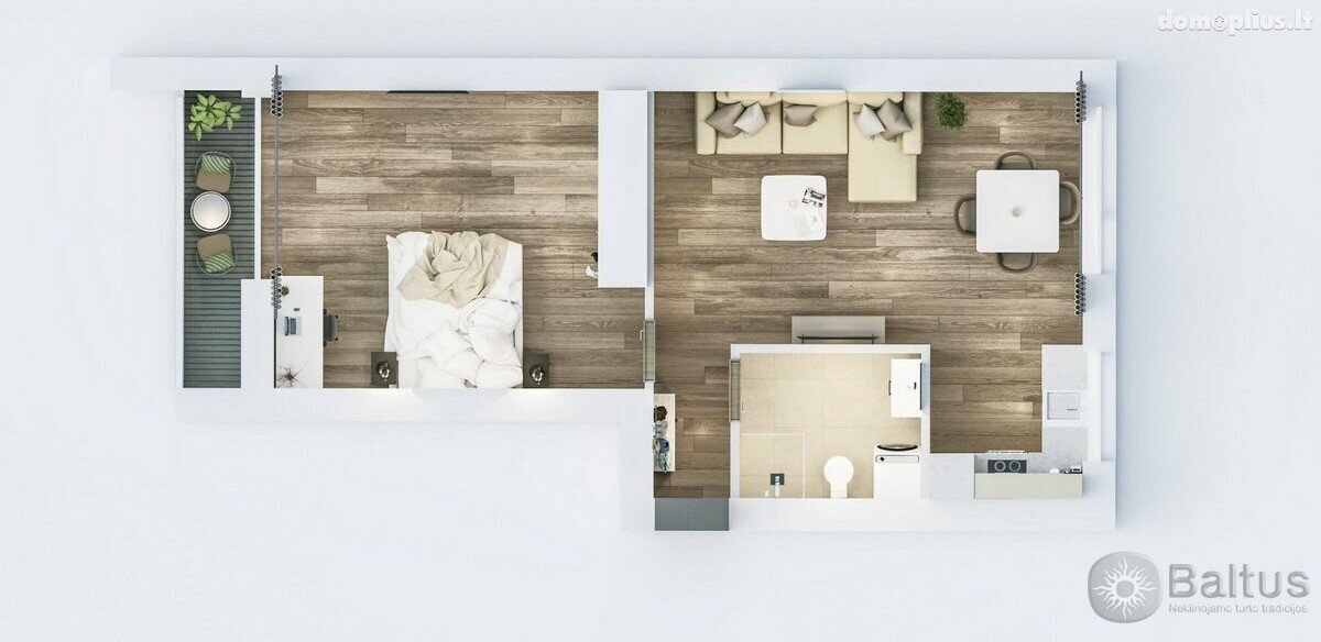 2 rooms apartment for sell Klaipėdoje, Senamiestyje, Pilies g.