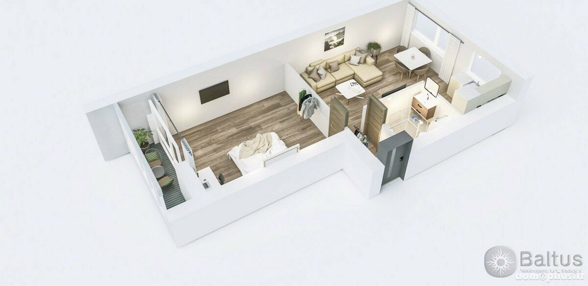 2 rooms apartment for sell Klaipėdoje, Senamiestyje, Pilies g.