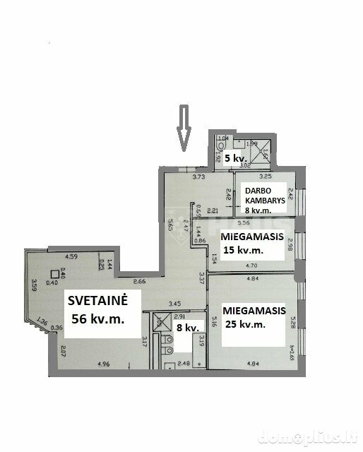 Parduodamas 4 kambarių butas Vilniuje, Naujamiestyje, A. Jakšto g.