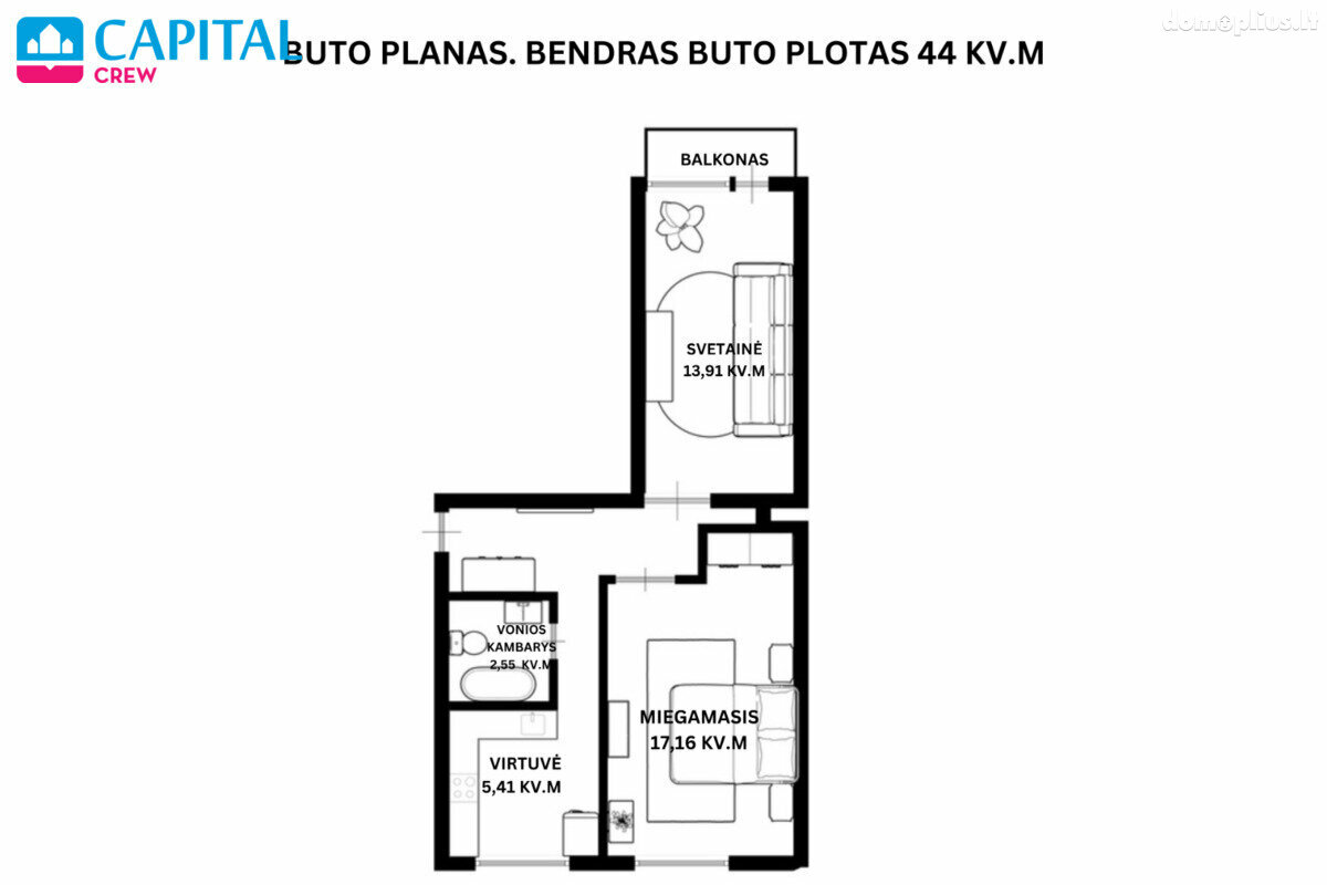 Parduodamas 2 kambarių butas Vilniuje, Žirmūnuose, Žirmūnų g.