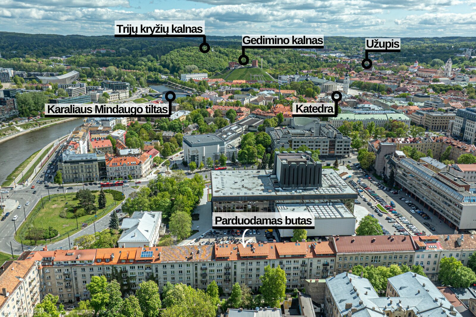 Parduodamas 1 kambario butas Vilniuje, Senamiestyje, A. Vienuolio g.