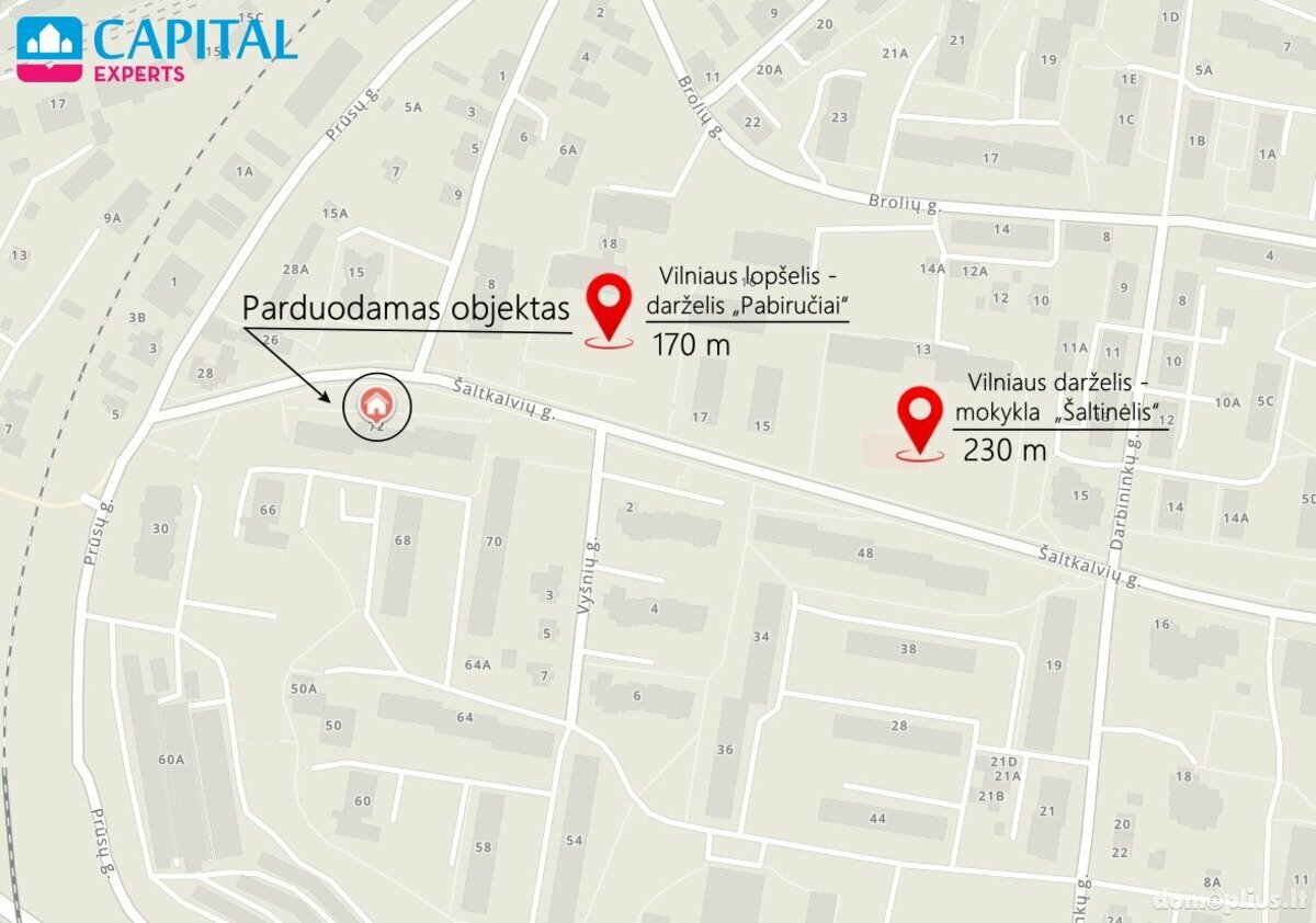 Parduodamas 2 kambarių butas Vilniuje, Naujininkuose, Šaltkalvių g.