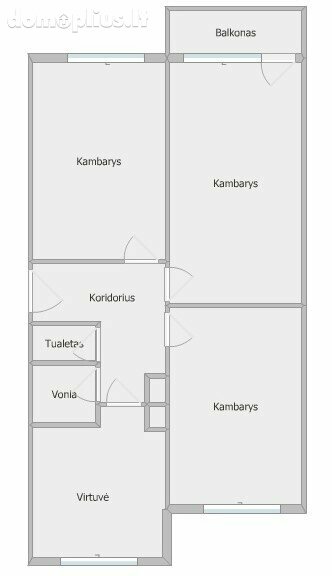 Parduodamas 3 kambarių butas Akmenės rajono sav., Naujoji Akmenė, Ramučių g.