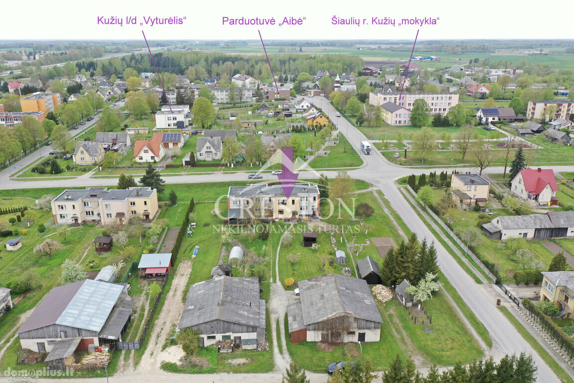 Продается 4 комнатная квартира Šiaulių rajono sav., Kužiuose, Gruzdžių g.