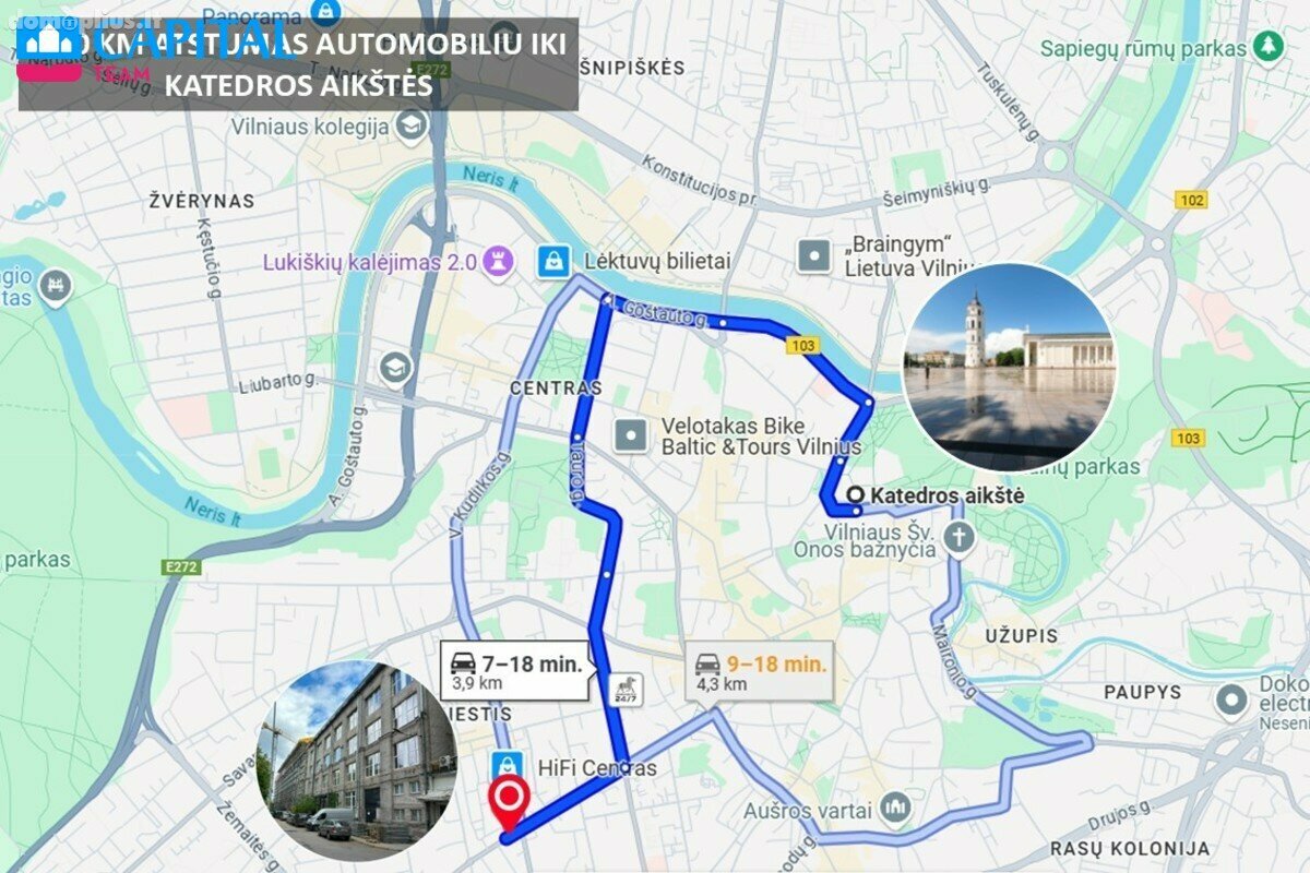 Parduodamas 1 kambario butas Vilniuje, Naujamiestyje, Naugarduko g.