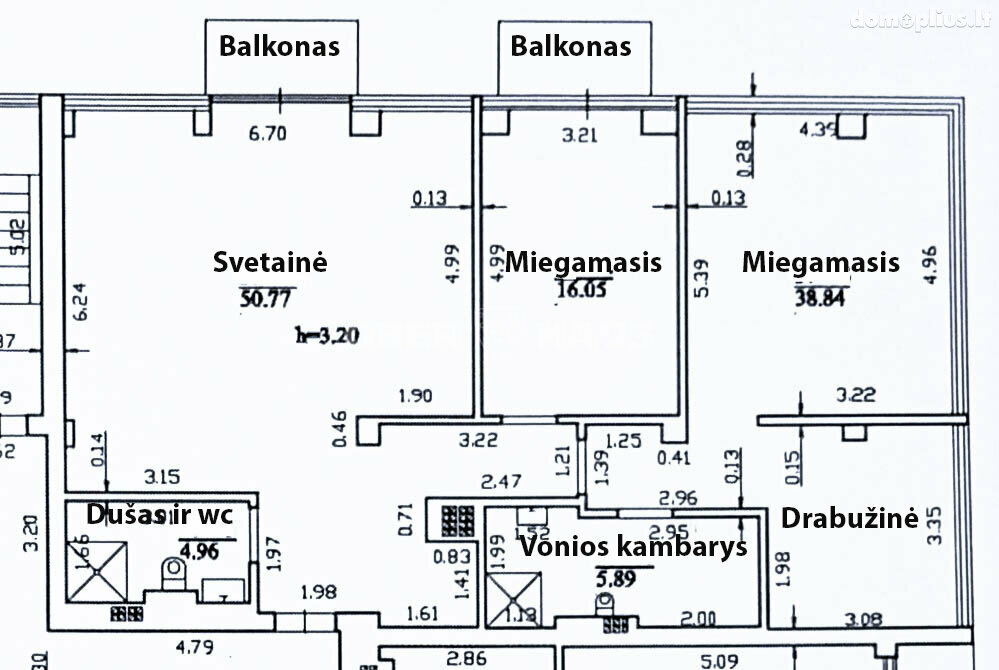 Parduodamas 3 kambarių butas Druskininkų sav., Druskininkuose, T. Kosciuškos g.