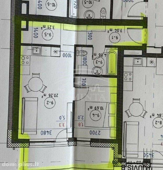 Продается 2 комнатная квартира Klaipėdoje, Miško, Kretingos g.