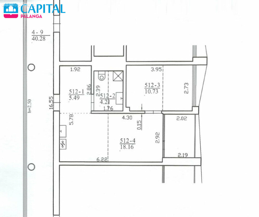 2 rooms apartment for sell Palangoje