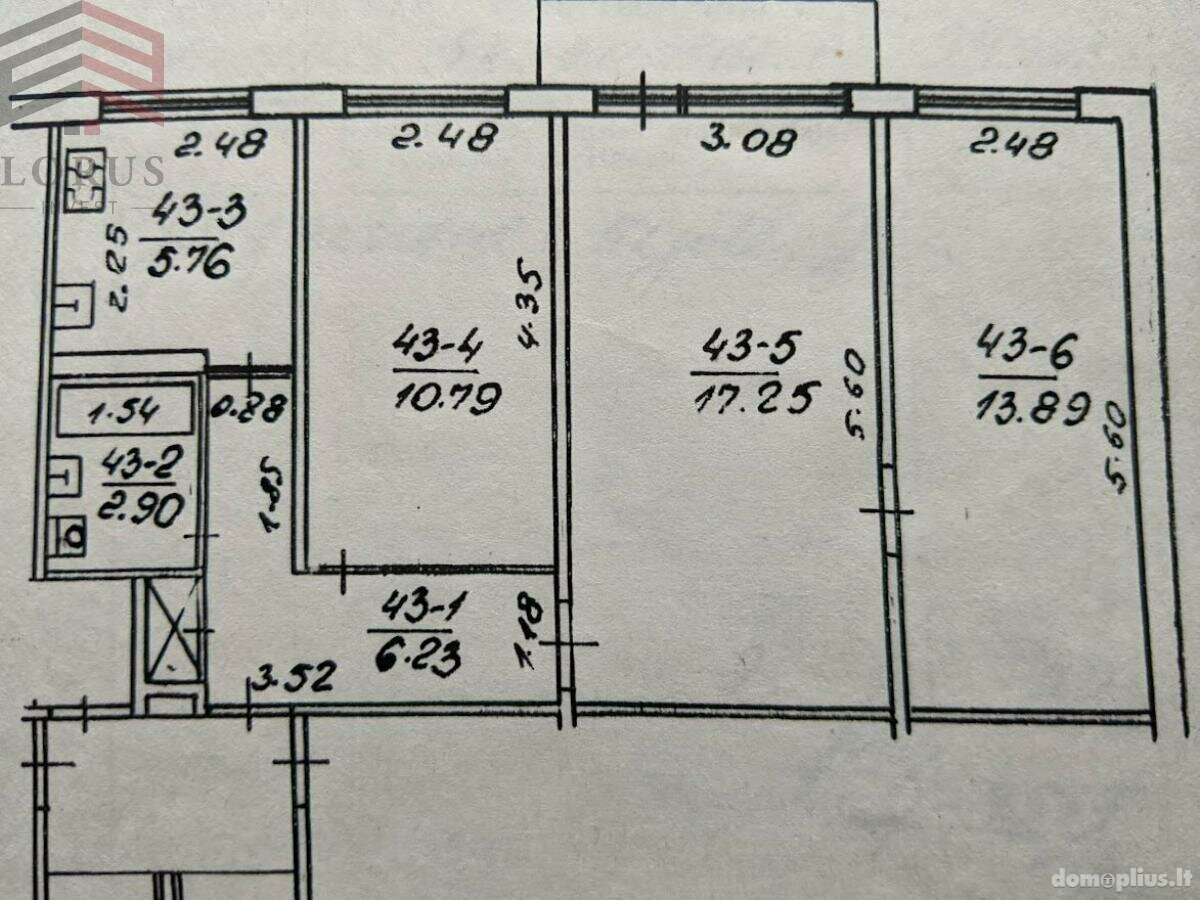 3 rooms apartment for sell Vilniuje, Naujamiestyje, Savanorių pr.