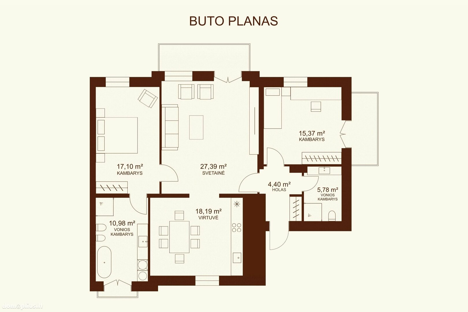Parduodamas 3 kambarių butas Vilniuje, Antakalnyje, Nemenčinės pl.