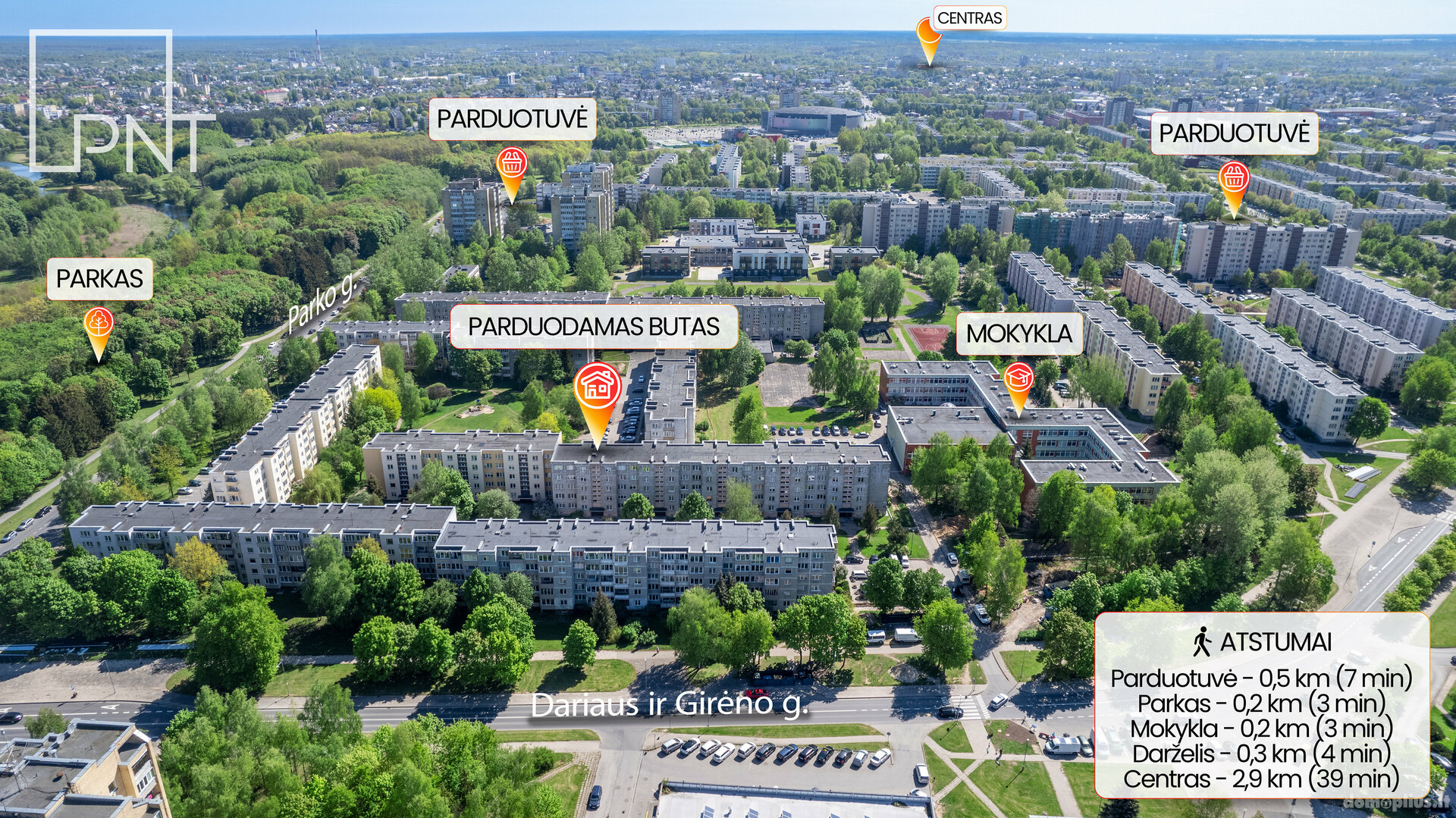Продается 1 комнатная квартира Panevėžyje, Klaipėdos, Parko g.