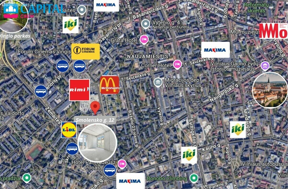 Parduodamas 2 kambarių butas Vilniuje, Naujamiestyje, Smolensko g.