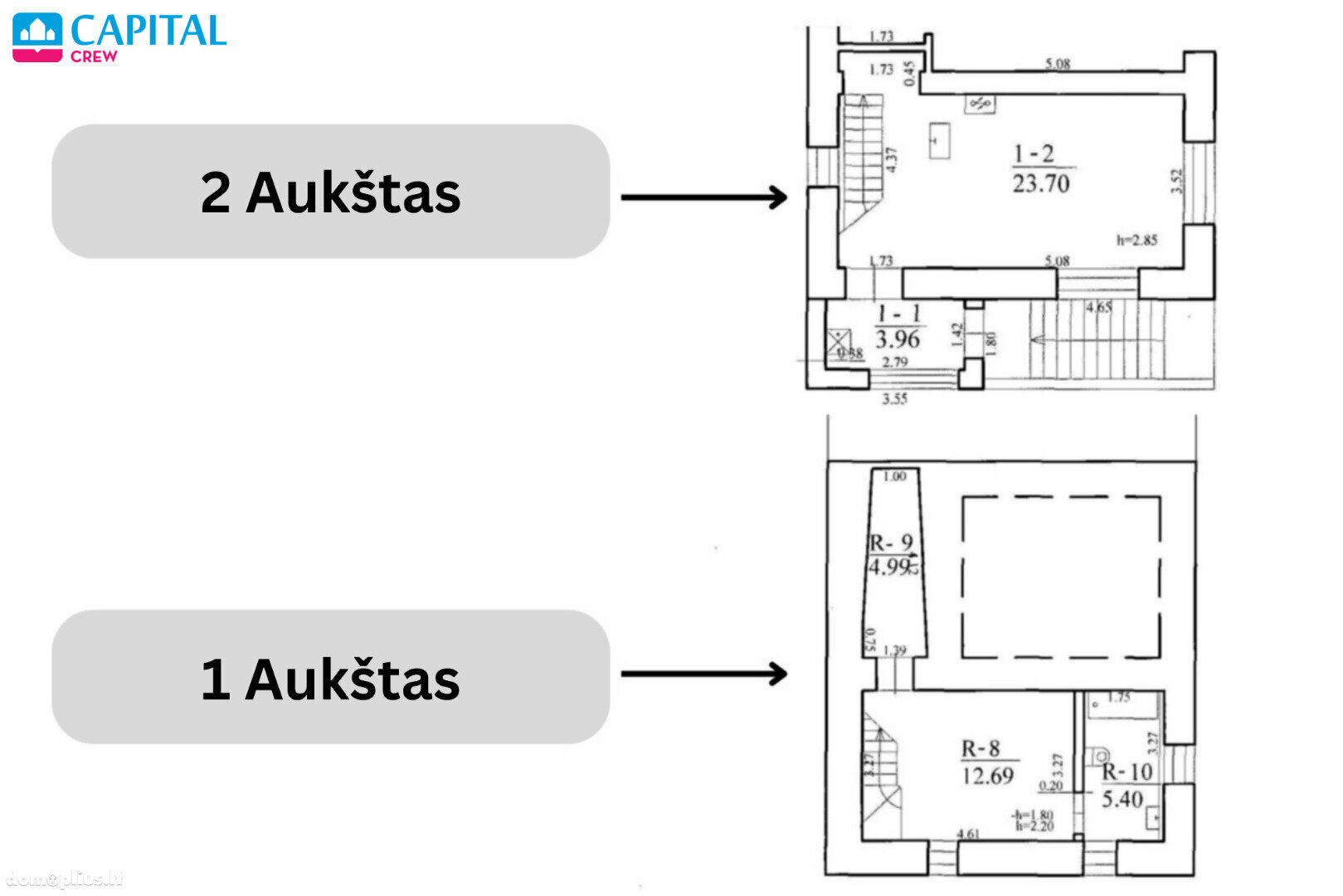 Parduodamas 2 kambarių butas Vilniuje, Užupyje, Krivių g.