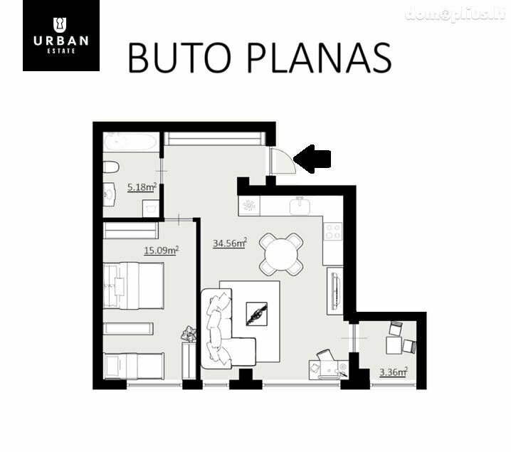 Parduodamas 2 kambarių butas Vilniuje, Lazdynėliuose, Jonažolių g.
