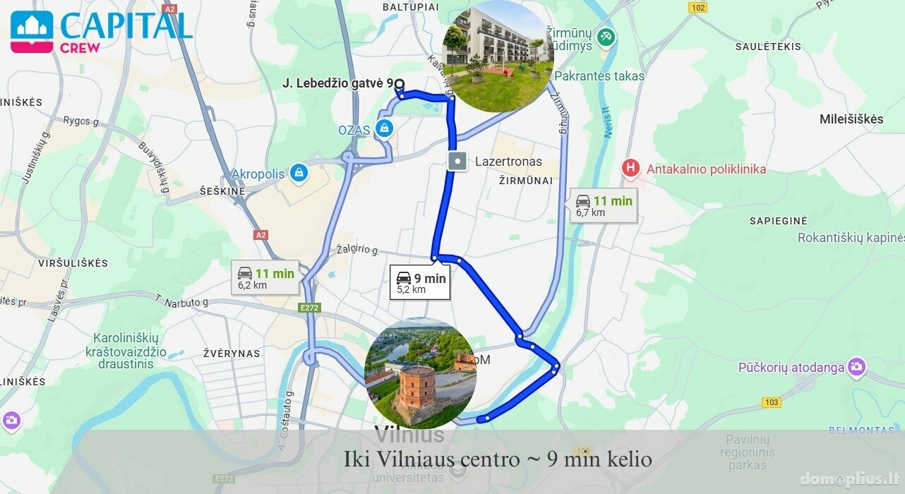 Parduodamas 1 kambario butas Vilniuje, Baltupiuose, Jurgio Lebedžio g.