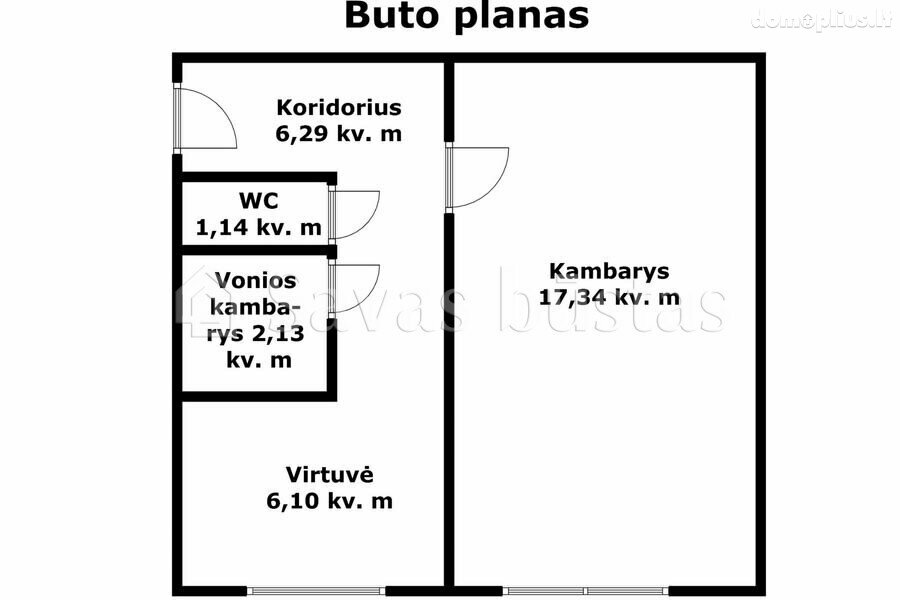Parduodamas 1 kambario butas Šiauliuose, Dainiuose, Gegužių g.