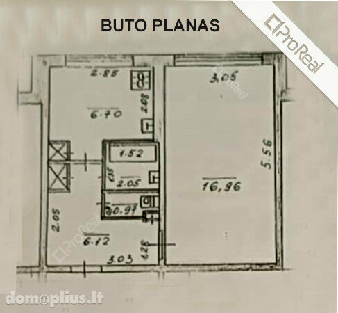Parduodamas 1 kambario butas Vilniuje, Šnipiškėse, Kalvarijų g.