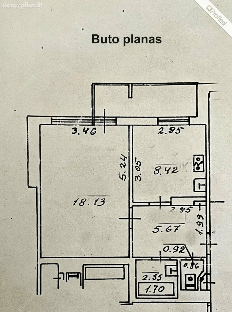 Parduodamas 1 kambario butas Vilniuje, Fabijoniškėse