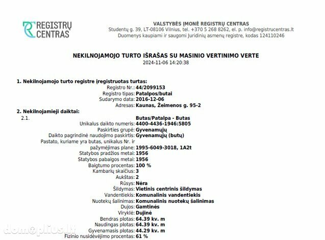 Parduodamas 3 kambarių butas Kaune, Žaliakalnyje, Žeimenos g.