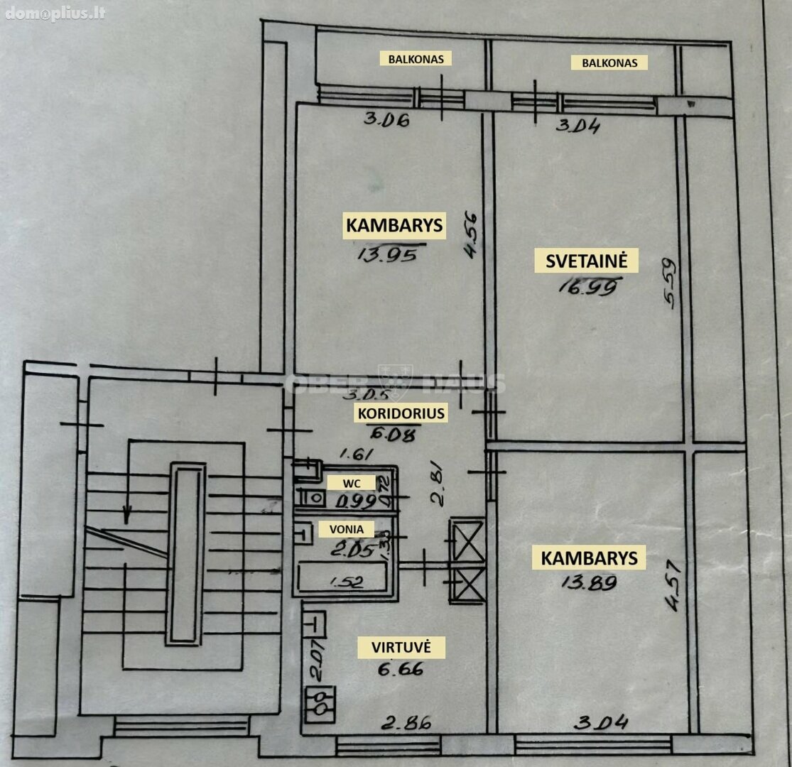 Продается 3 комнатная квартира Vilniuje, Žirmūnuose, Žirmūnų g.