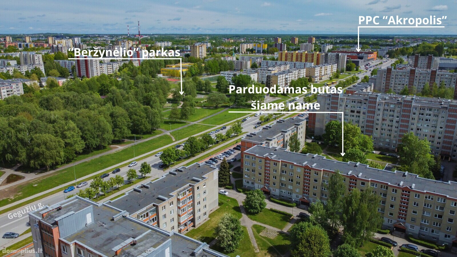 Parduodamas 3 kambarių butas Šiauliuose, Gytaruose, Gegužių g.