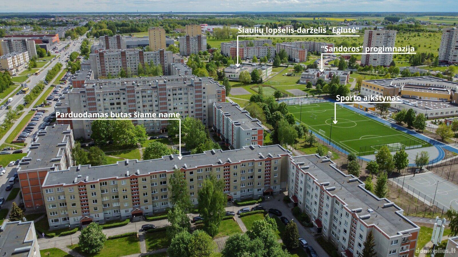 Parduodamas 3 kambarių butas Šiauliuose, Gytaruose, Gegužių g.